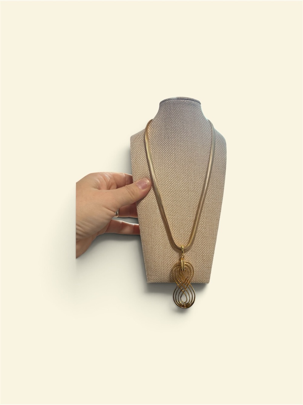 Gold Tone Vintage Double-Chain Pendant Necklace - Women Jewelry